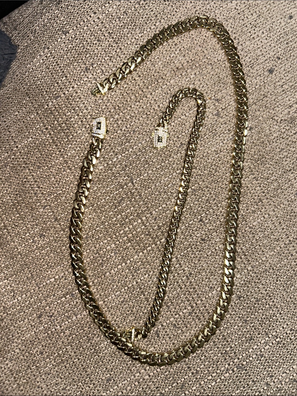 Gold-Tone Cuban Link Chain Necklace - Men Accessories